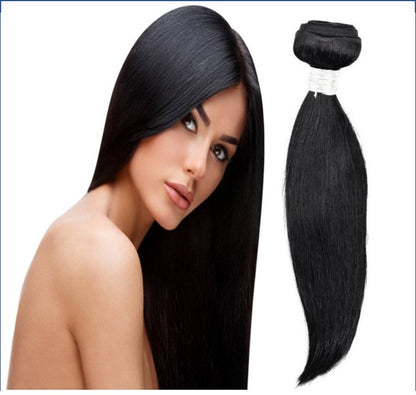 Malaysian 10''- 24'' Straight Black Hair Extension
